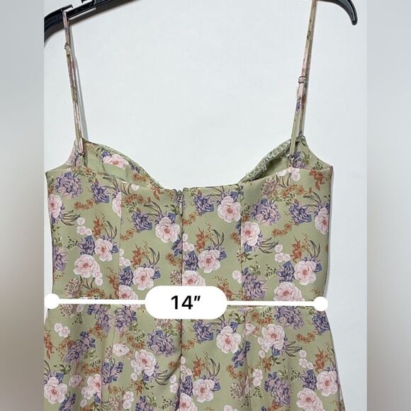 House of CB Charlotte Peony Print Midi Dress Plus Cup L NWOT - Picture 14 of 16